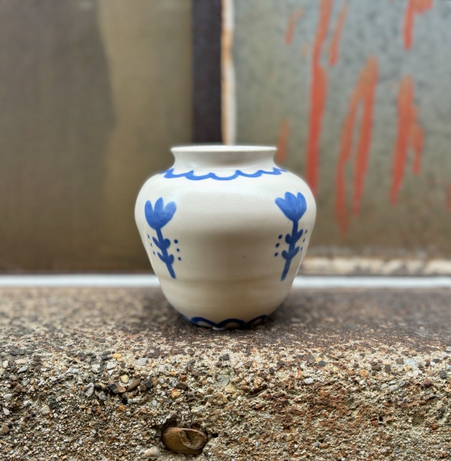 Blue Tulip Vase