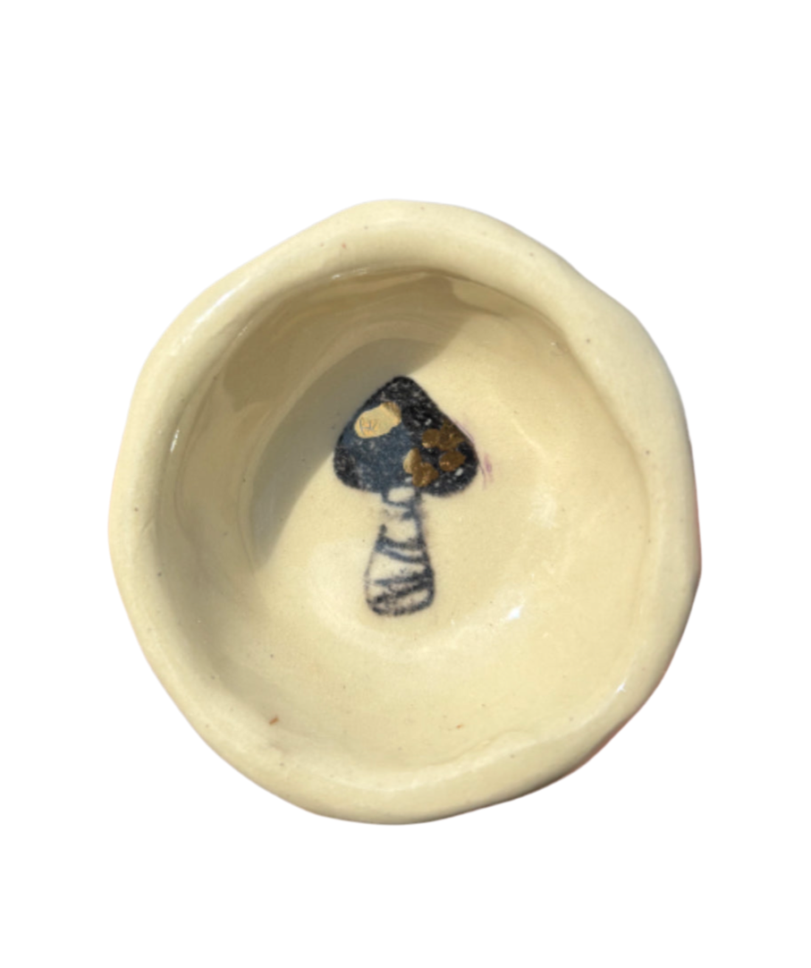 Golden Mushroom Ring Dish