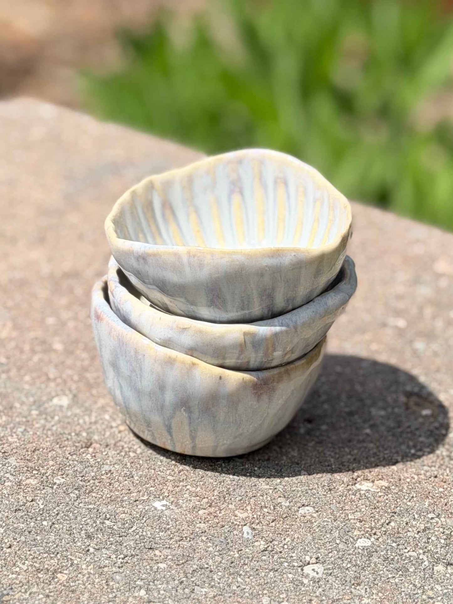 Opal Mini Fluted Bowls