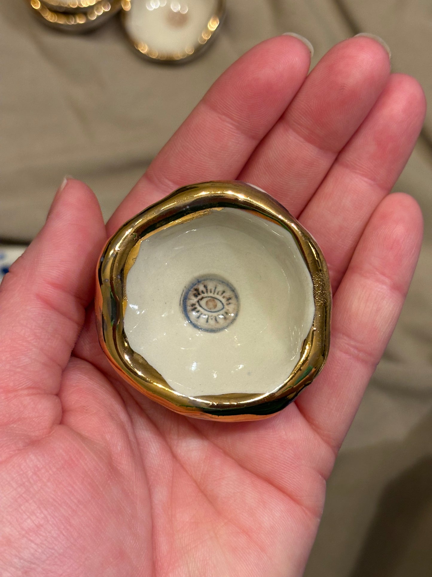 Gold Evil Eye Ring Dish