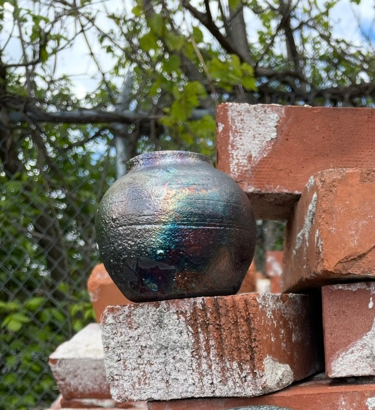 Raku Vase