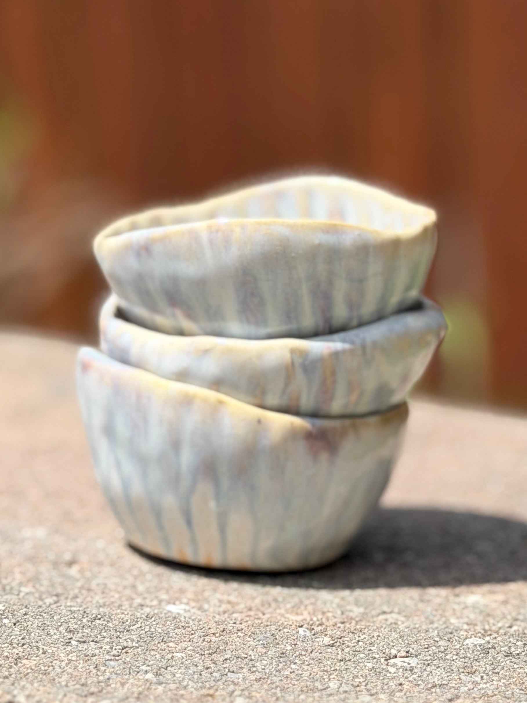 Opal Mini Fluted Bowls