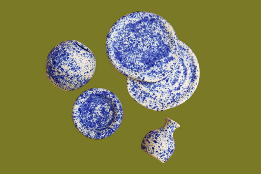 Blue Splatter Mini Vase