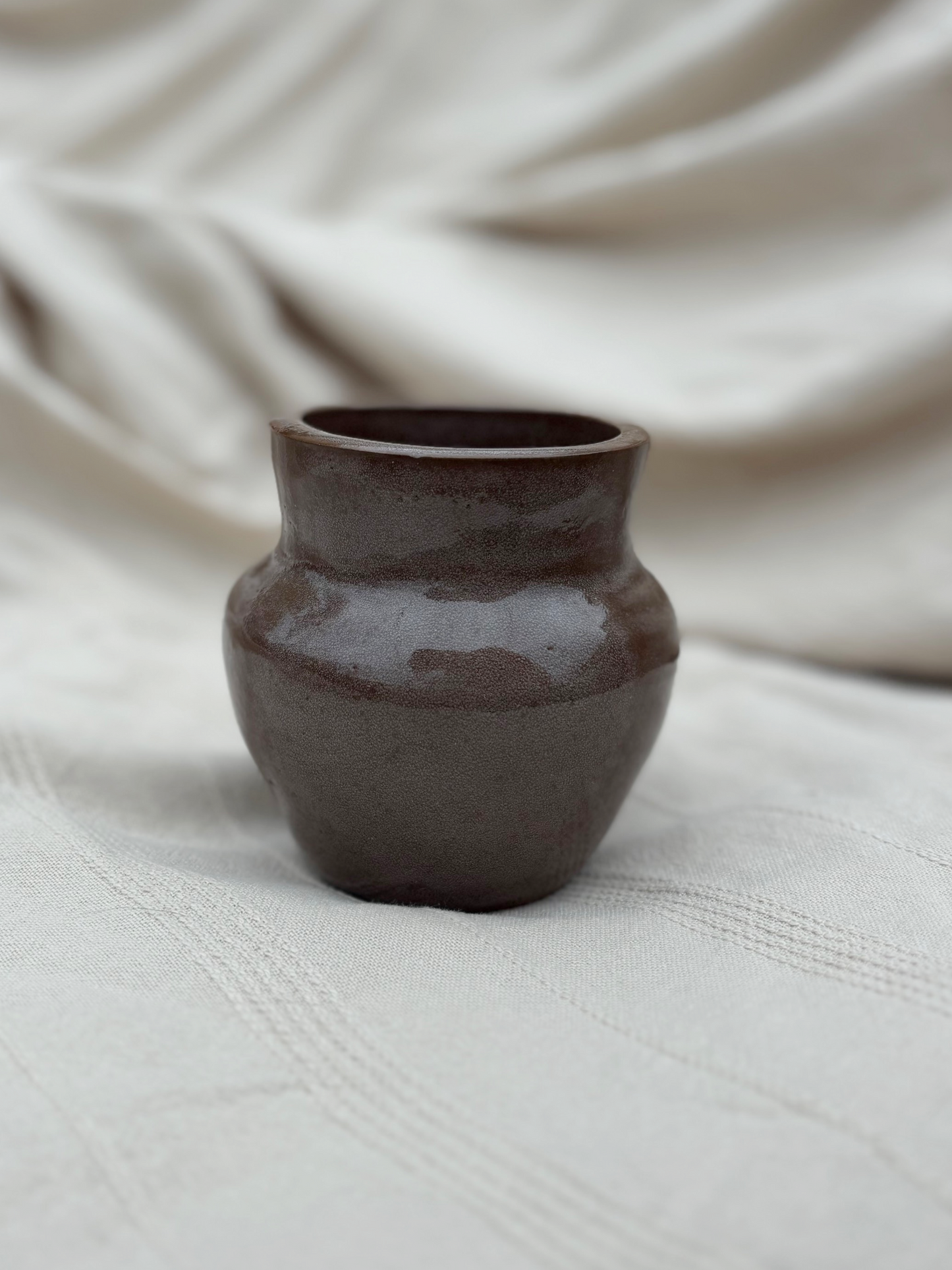 Mini Brown Clay Vase